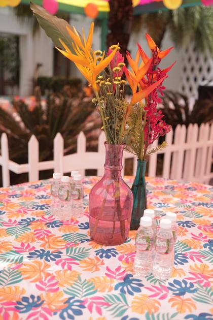 Tablescape and Floral detail — Pool Party decor — W GOA